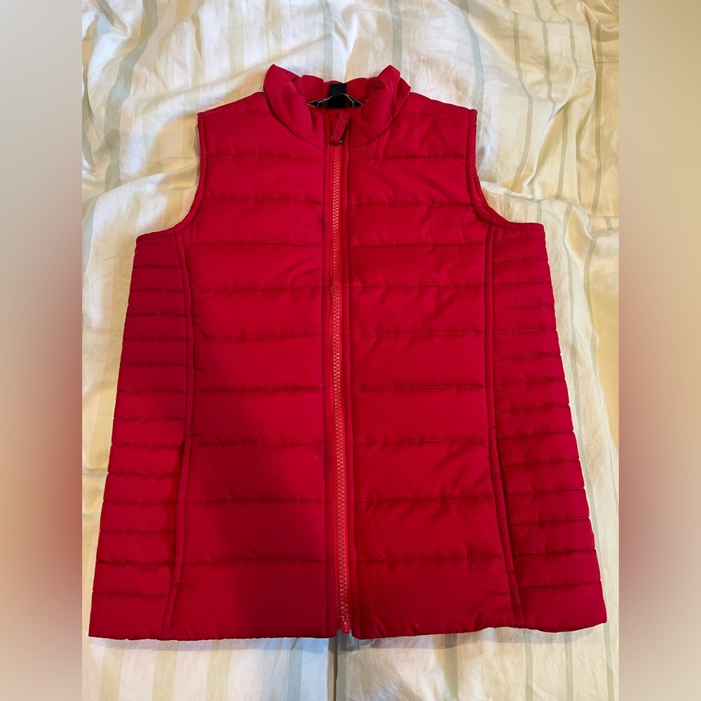 Lands' End Red Quilted Puffer Vest